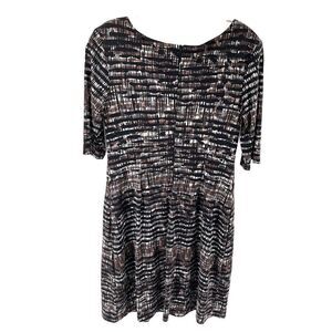 Connected Apparel Women's Black Crew Neck half Sleeve Dress Size 6